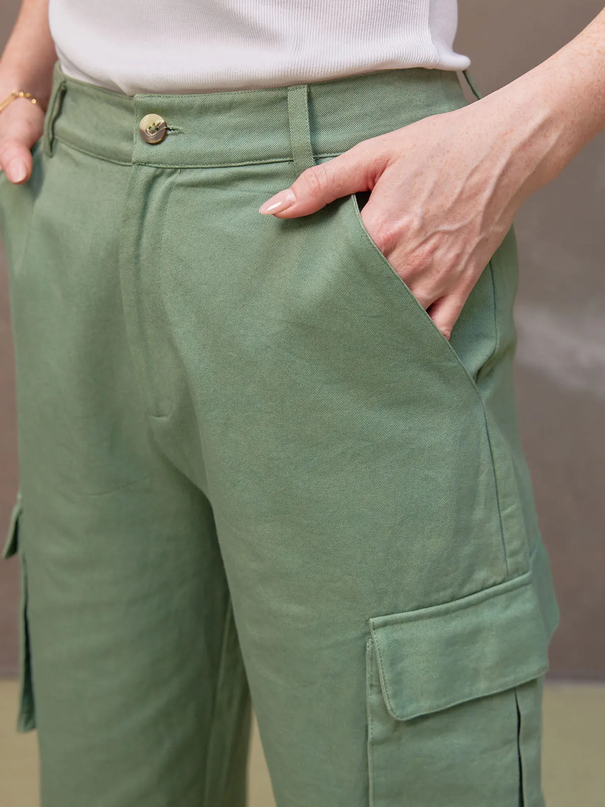 Angela - Cargo Trouser - Khaki