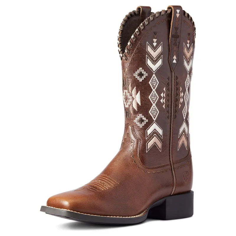 Ariat Women's Round Up Skyler Western Boot - Canyon Tan 10038327