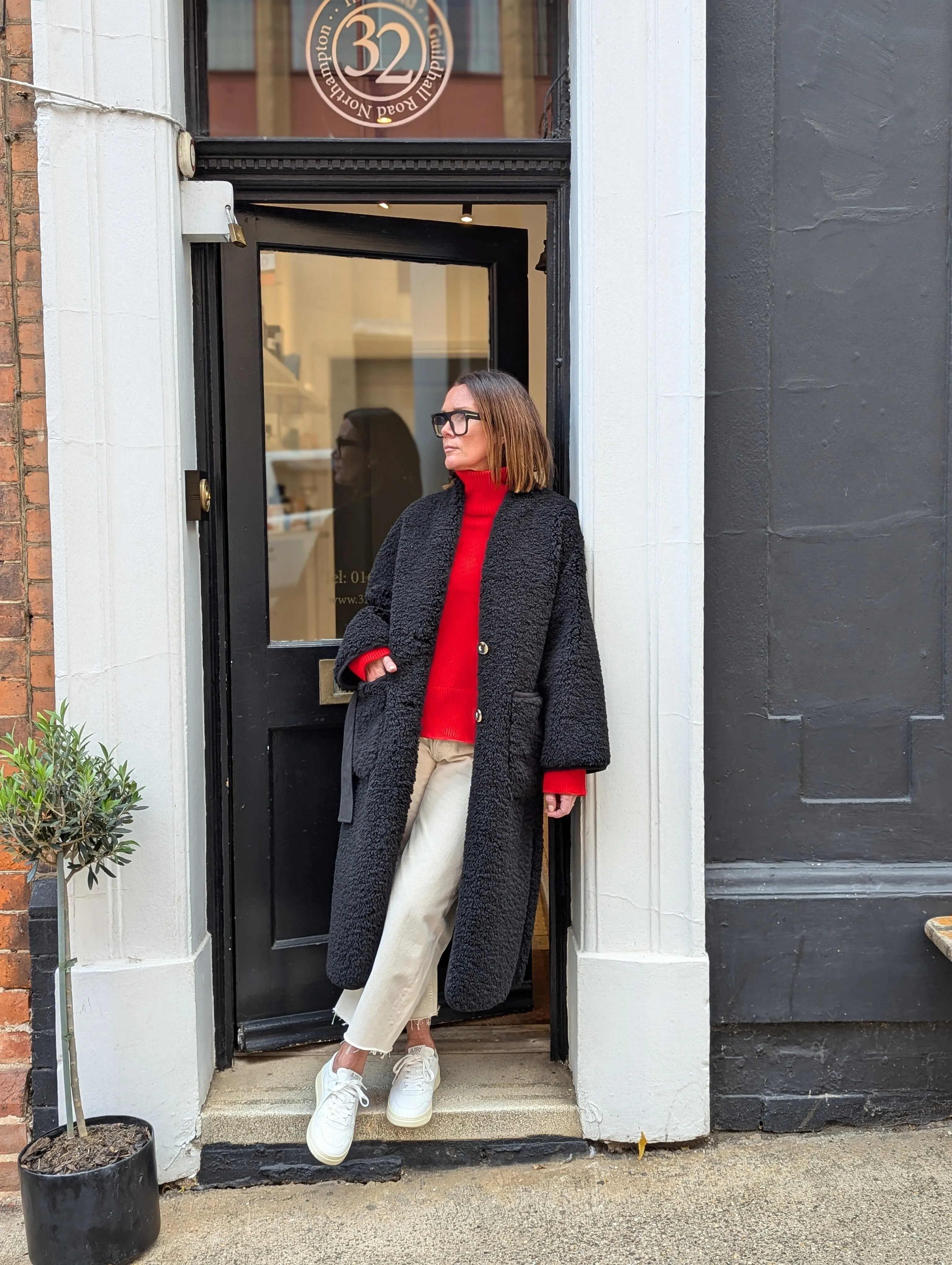 Bachir Boucle Long Black Coat