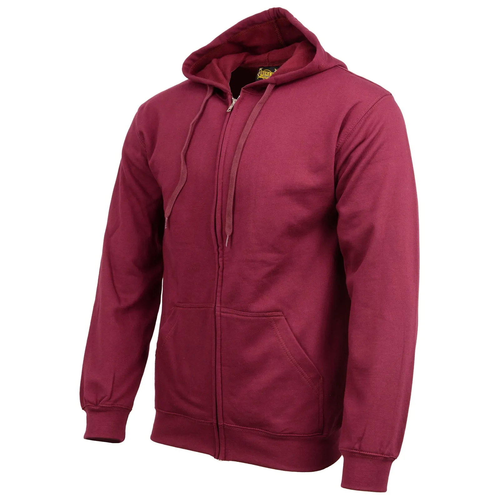 Biker Clothing Co. BCC118026 Men's Classic Maroon Zip-Up Hoodie