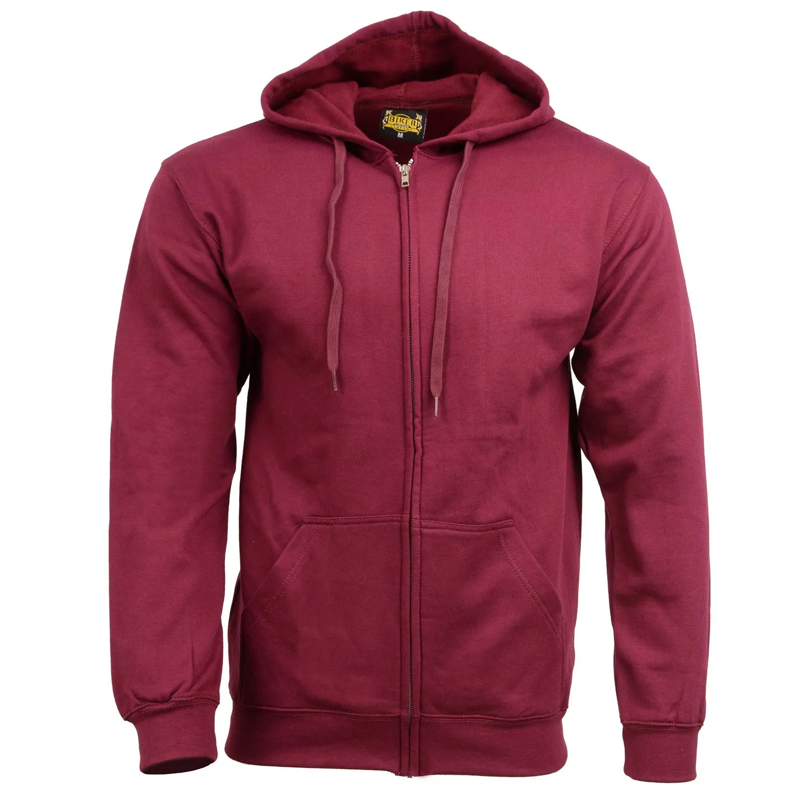 Biker Clothing Co. BCC118026 Men's Classic Maroon Zip-Up Hoodie