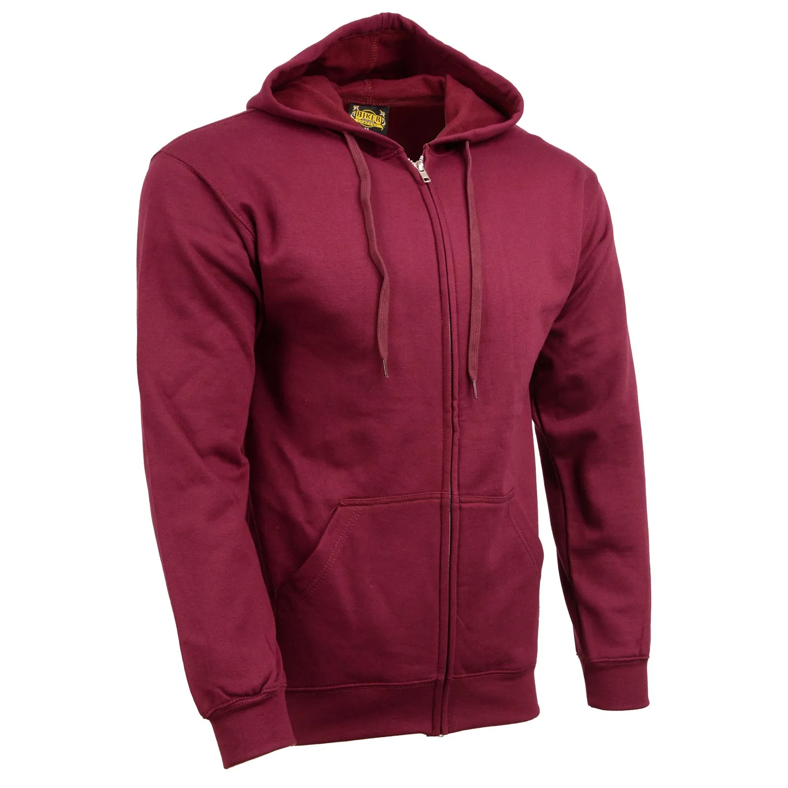 Biker Clothing Co. BCC118026 Men's Classic Maroon Zip-Up Hoodie