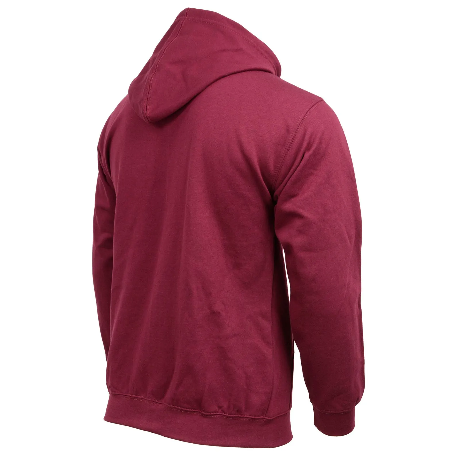 Biker Clothing Co. BCC118026 Men's Classic Maroon Zip-Up Hoodie