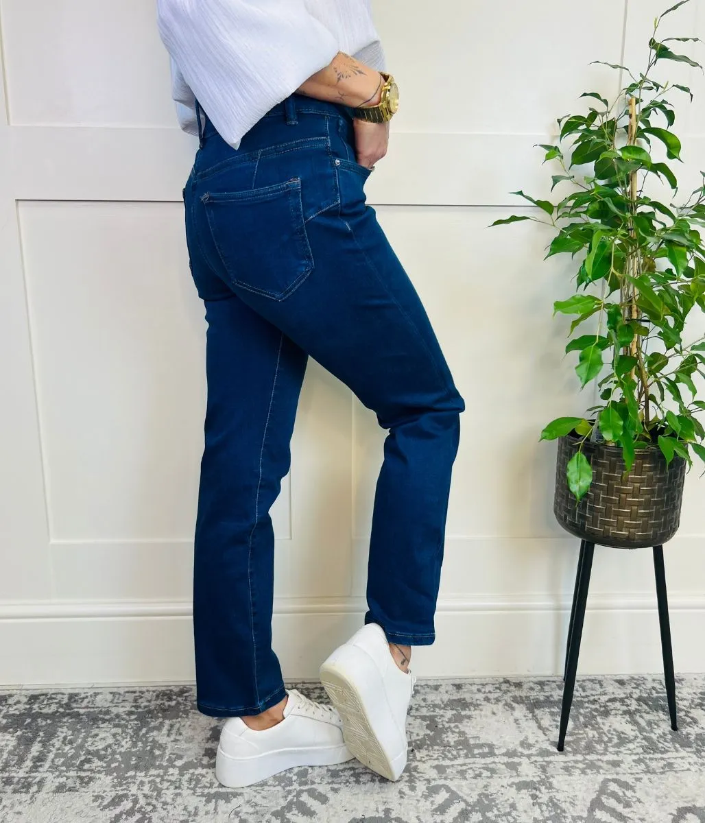 Blue Denim Waist Enhancer Slim Jeans