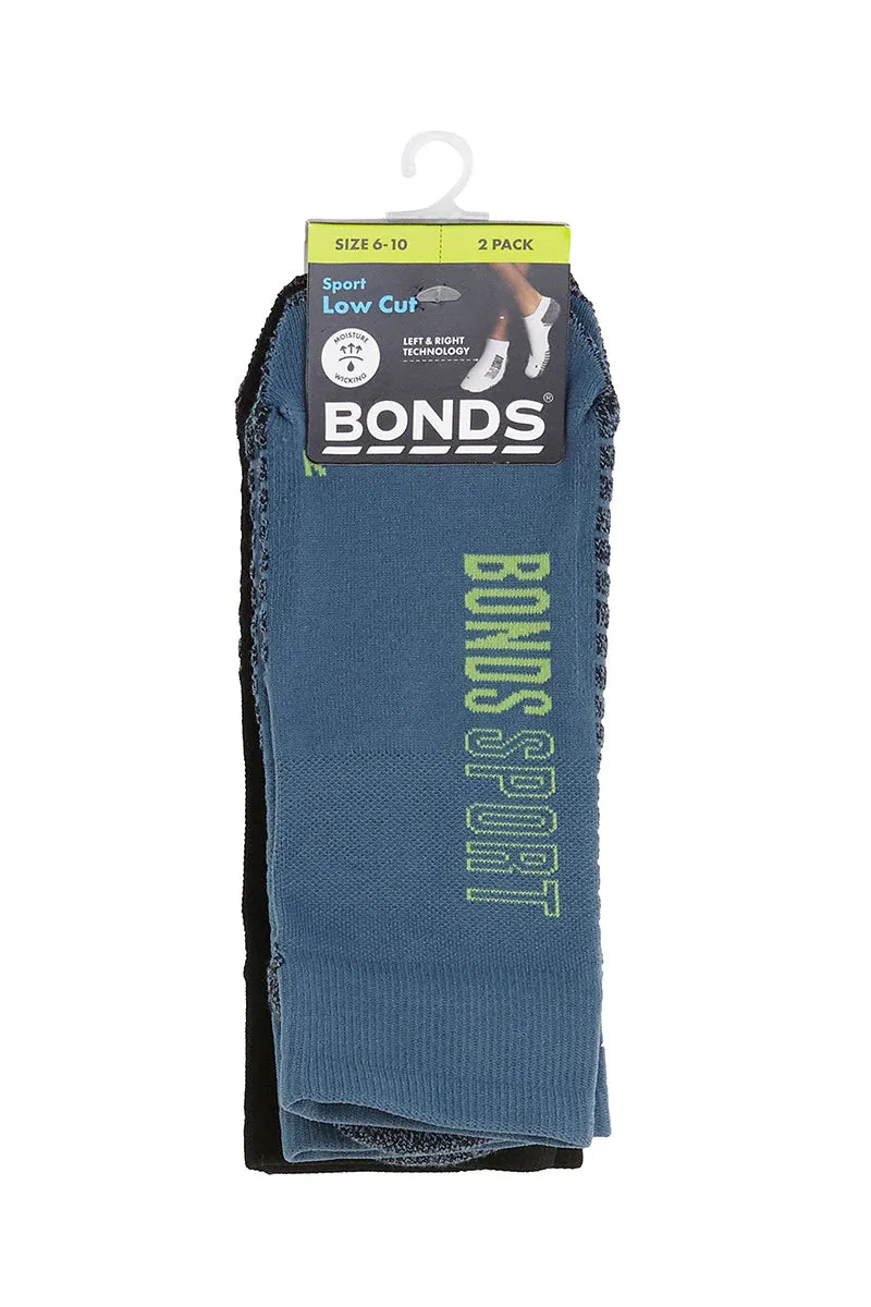 Bonds Mens Sport Tech Trainer 2 Pack - Prime Lime / Acoustic Blues