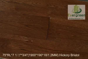 BRISTOL Evergreen 7 1/2''x 3/4" Hickory Engineered Hardwood