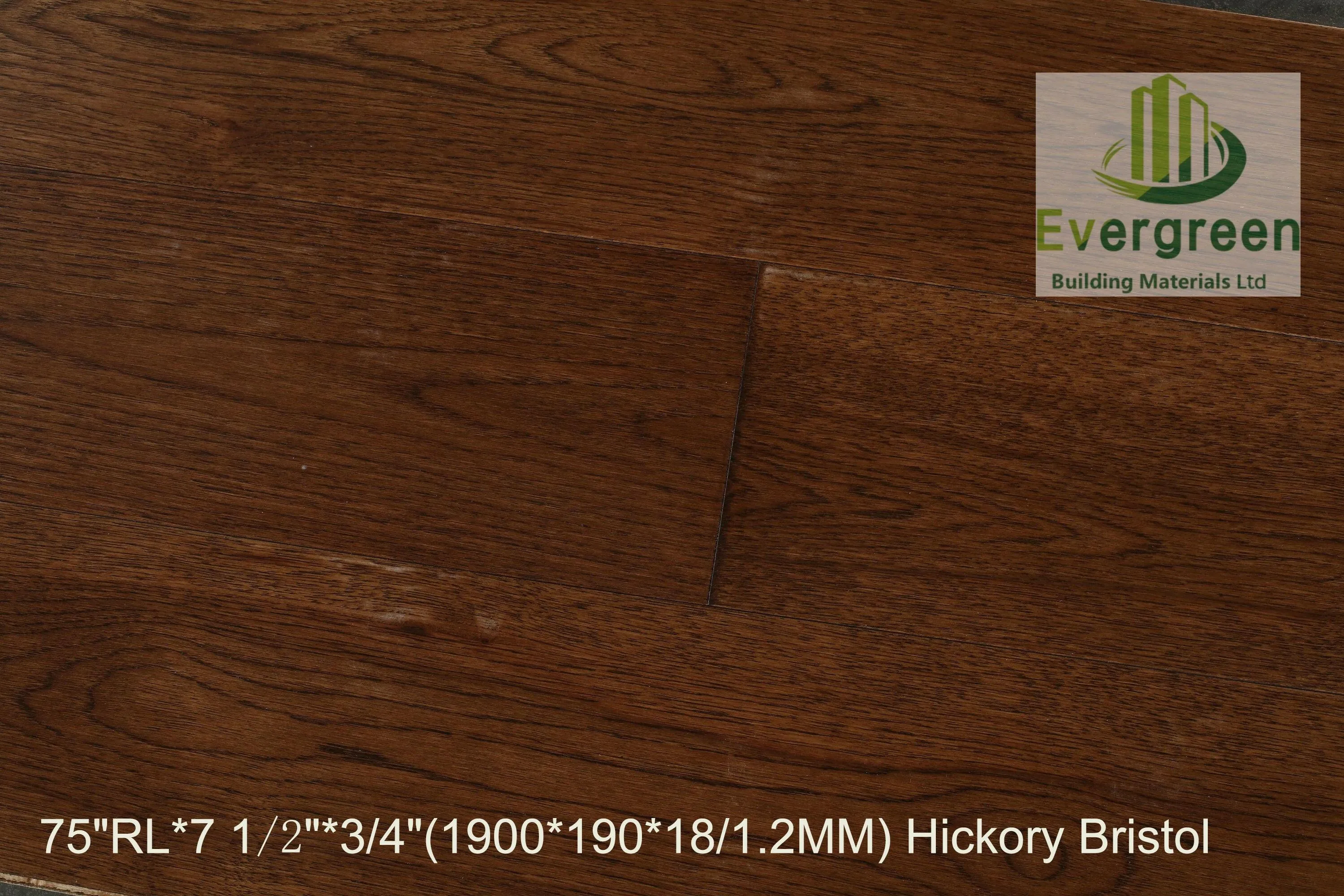 BRISTOL Evergreen 7 1/2''x 3/4" Hickory Engineered Hardwood