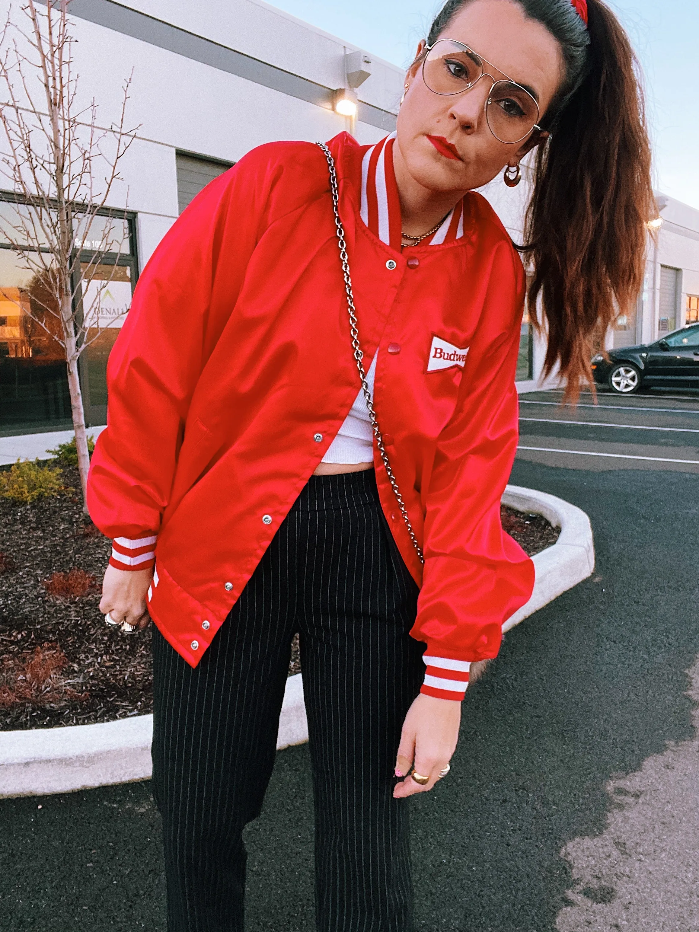 Budweiser Satin Bomber Jacket