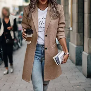 Casual Longline Blazer Coat