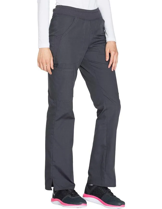 Cherokee Workwear Women's Mid Rise Straight Leg Pull-on Cargo Petite Pant