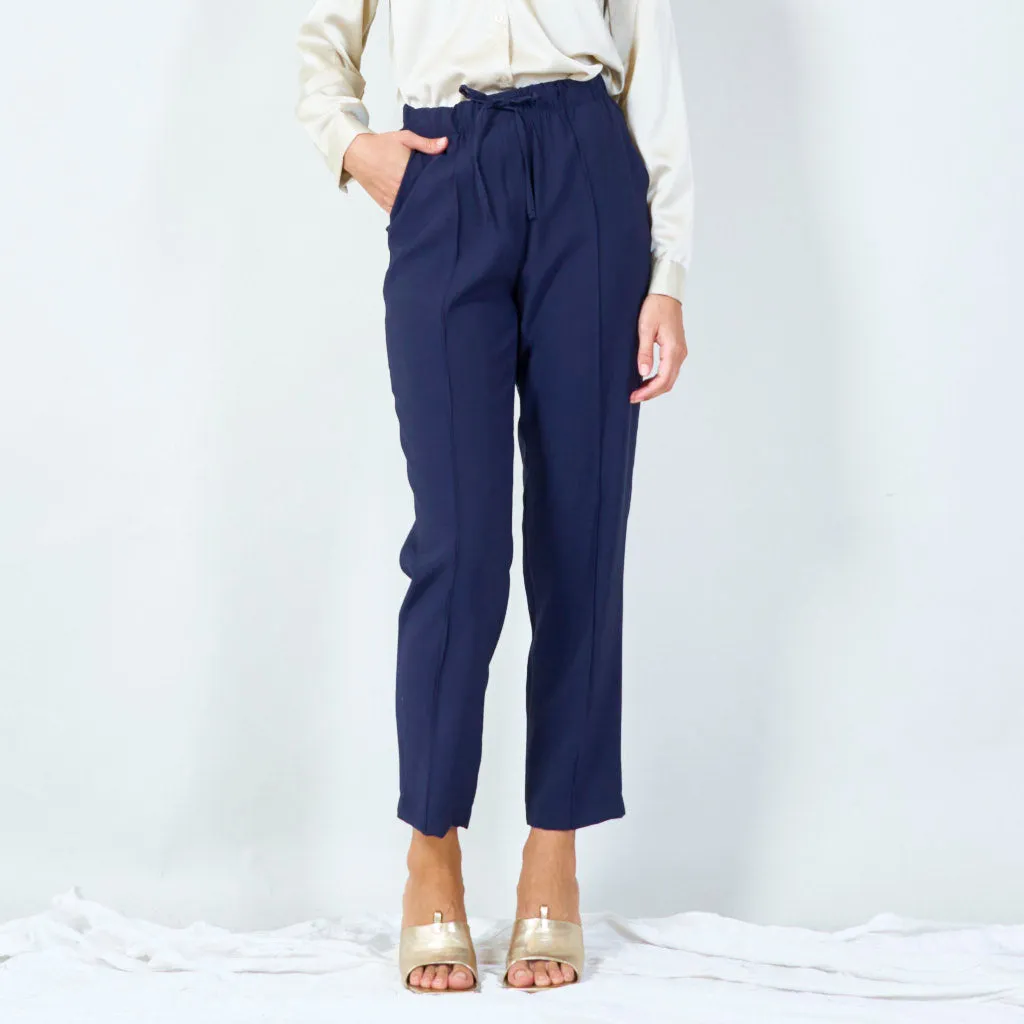 Comfortable elastic waist trousers wholesale