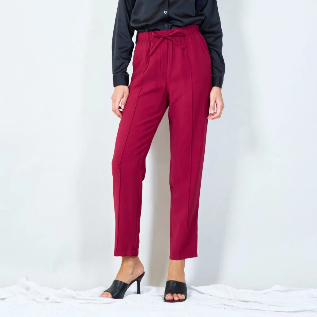 Comfortable elastic waist trousers wholesale