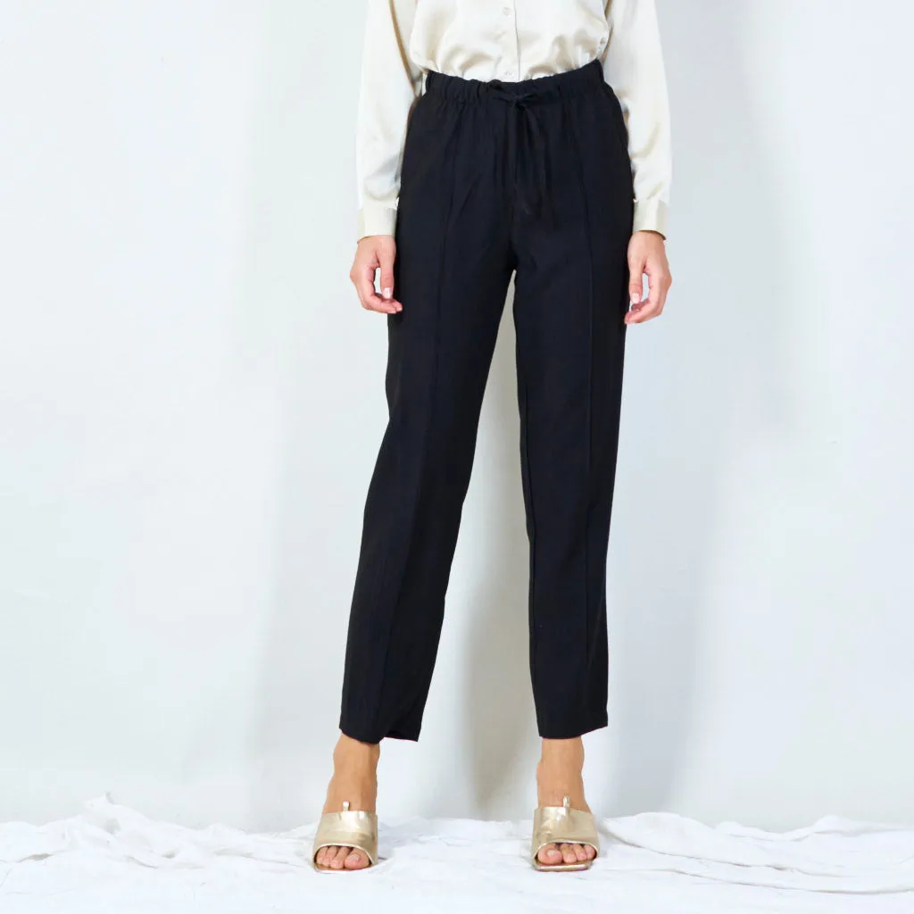 Comfortable elastic waist trousers wholesale