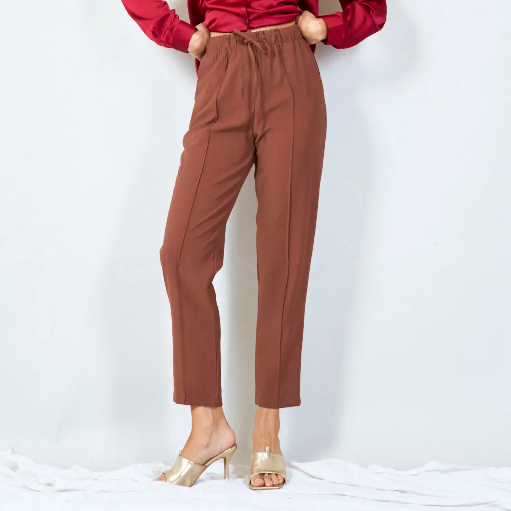 Comfortable elastic waist trousers wholesale