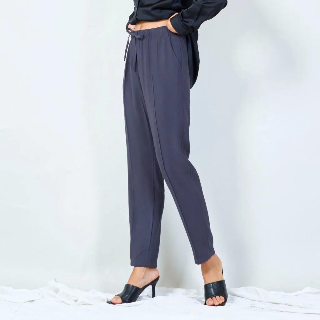 Comfortable elastic waist trousers wholesale