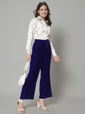 Comfortable Velvet Trouser- Blue