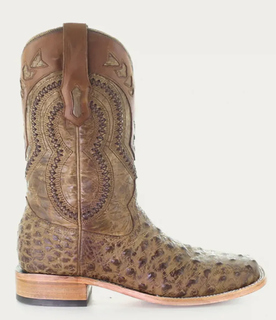 CORRAL MENS OSTRICH COWBOY BOOTS STYLE A4008