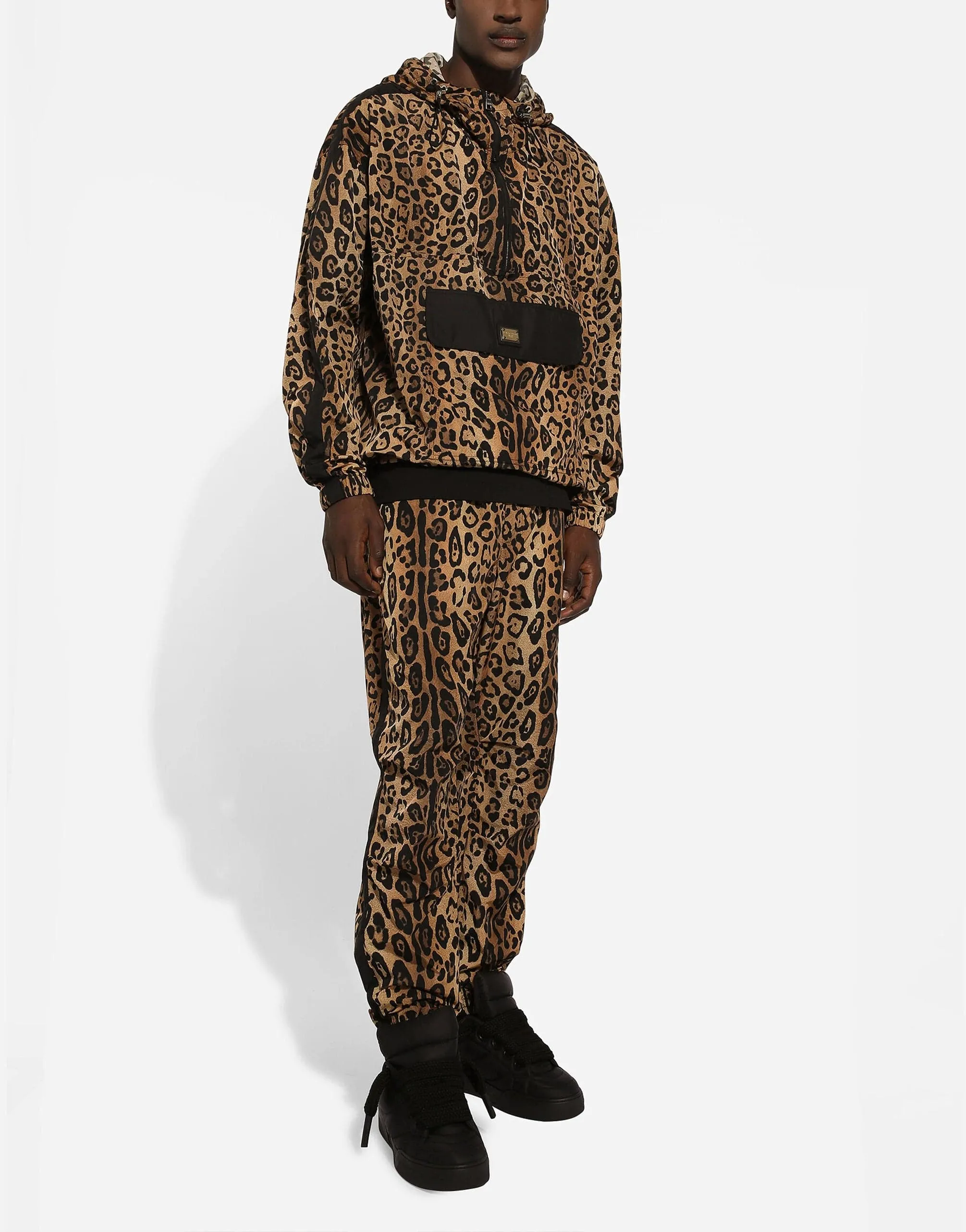 Crespo Leopard-Print Hooded Jacket