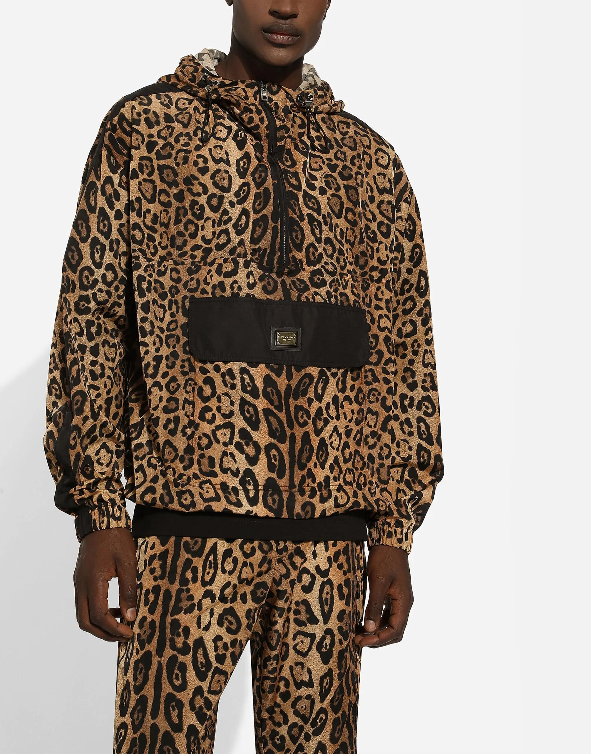 Crespo Leopard-Print Hooded Jacket