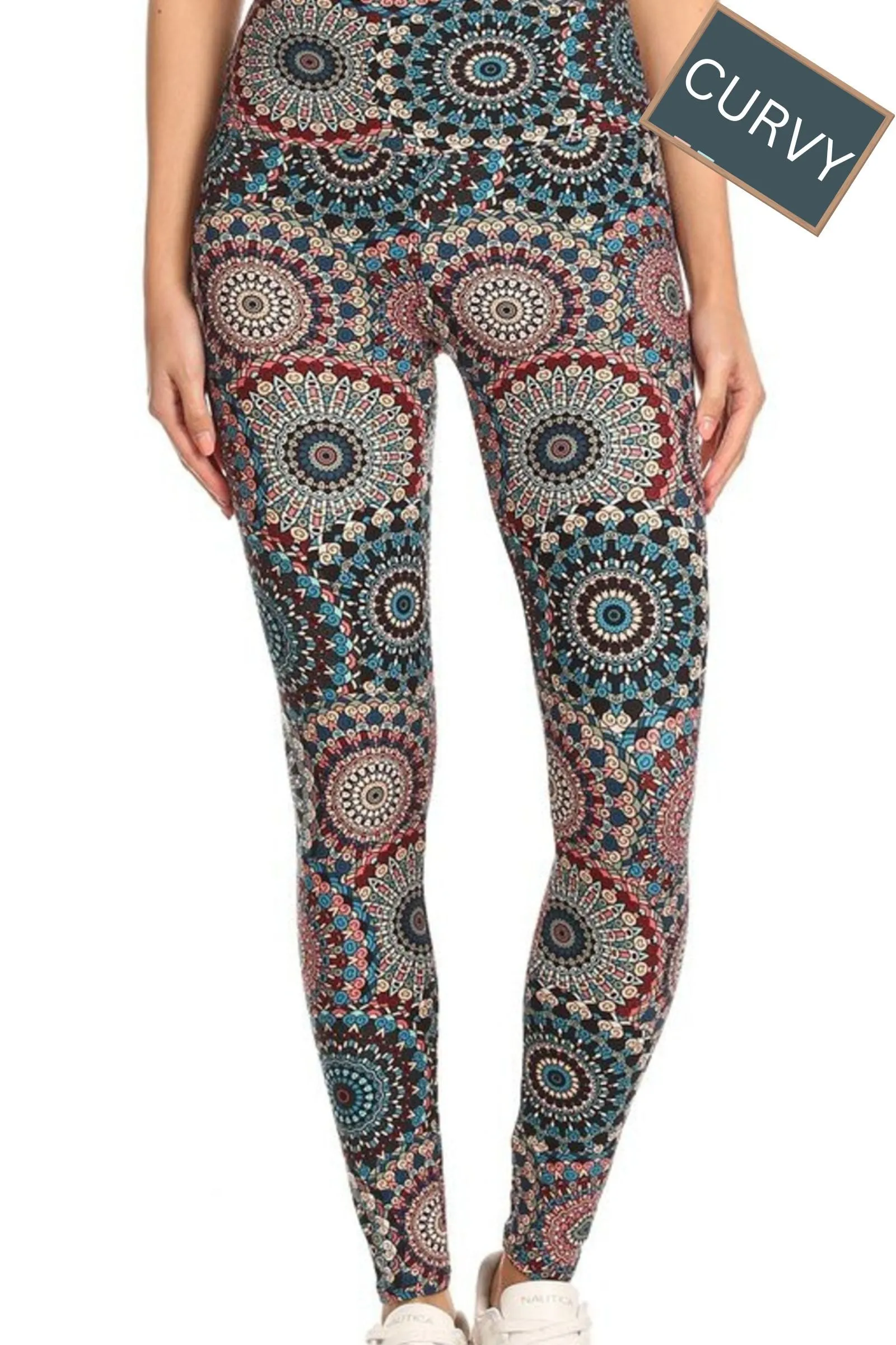 CURVY Mandala Jewel Yoga Legging