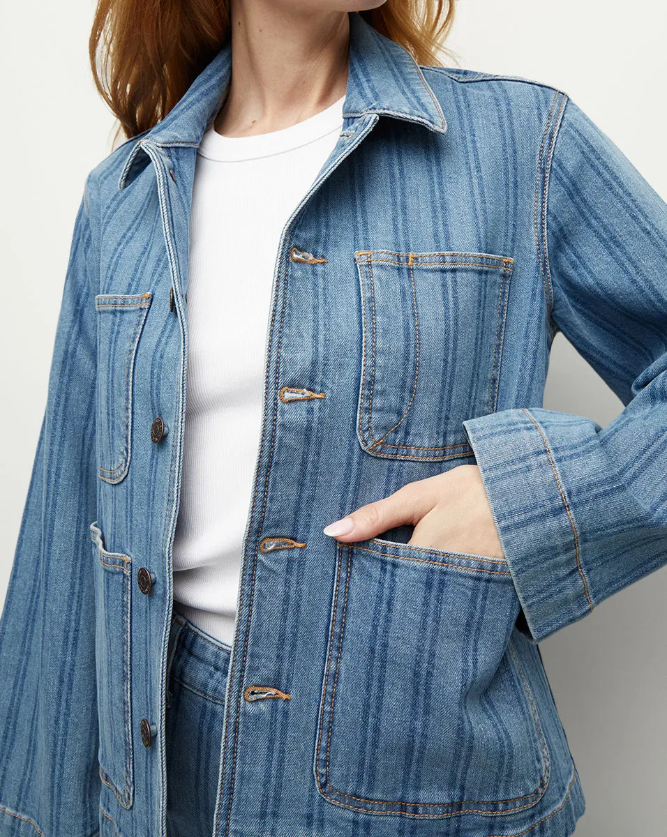 Dahl Striped Denim Chore Jacket