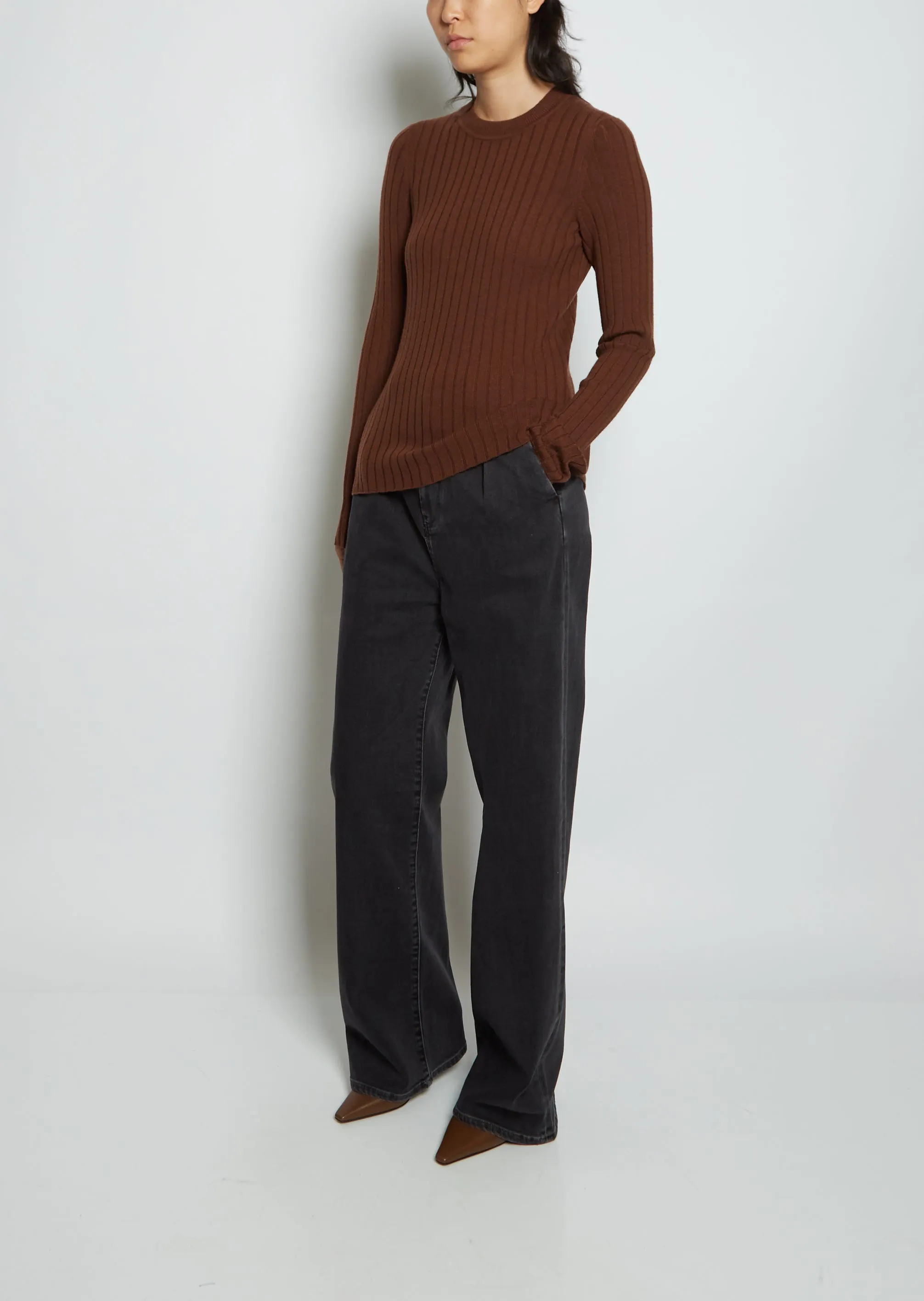 Dapa Wool Cashmere Sweater — Choco