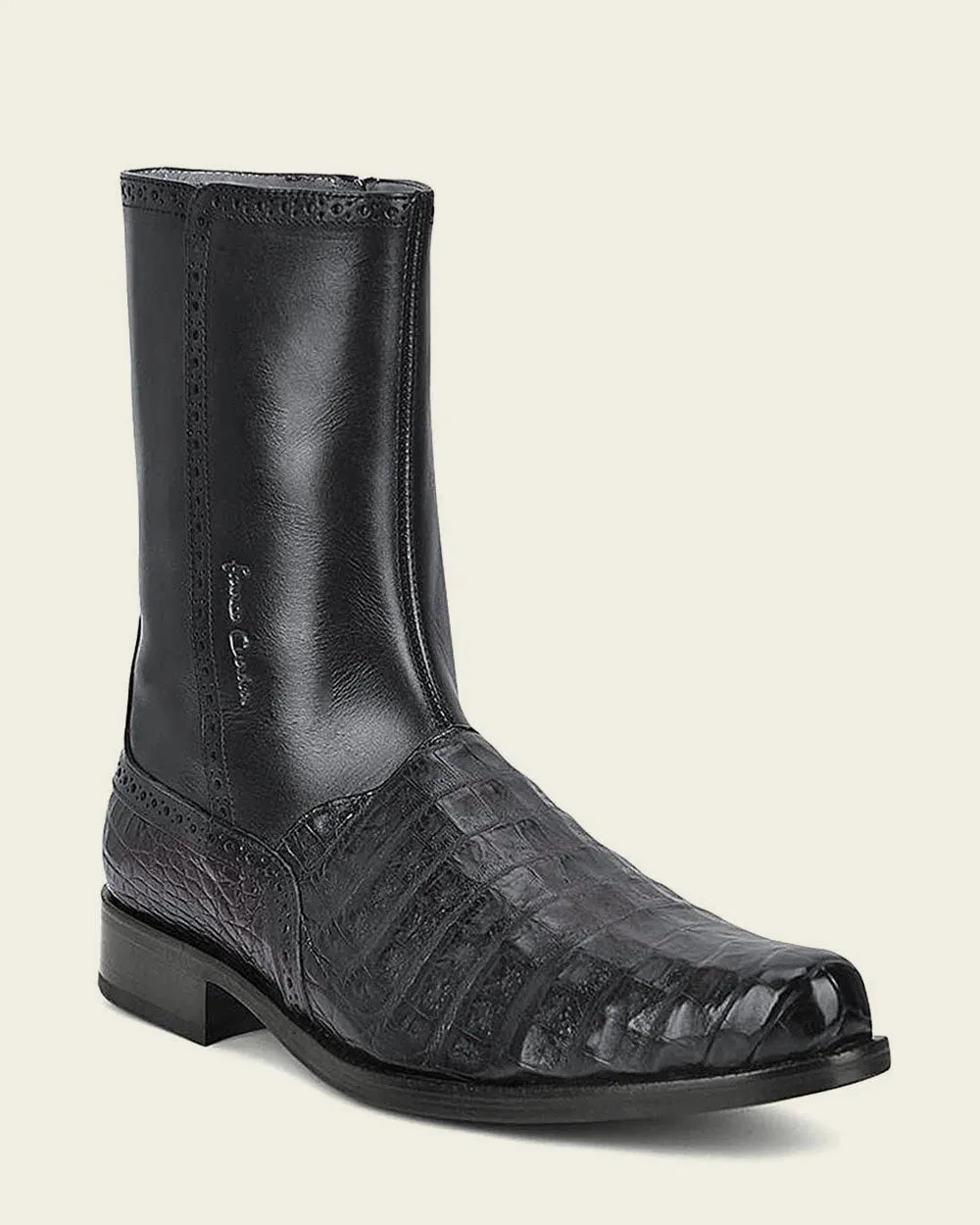 Dress black exotic boot