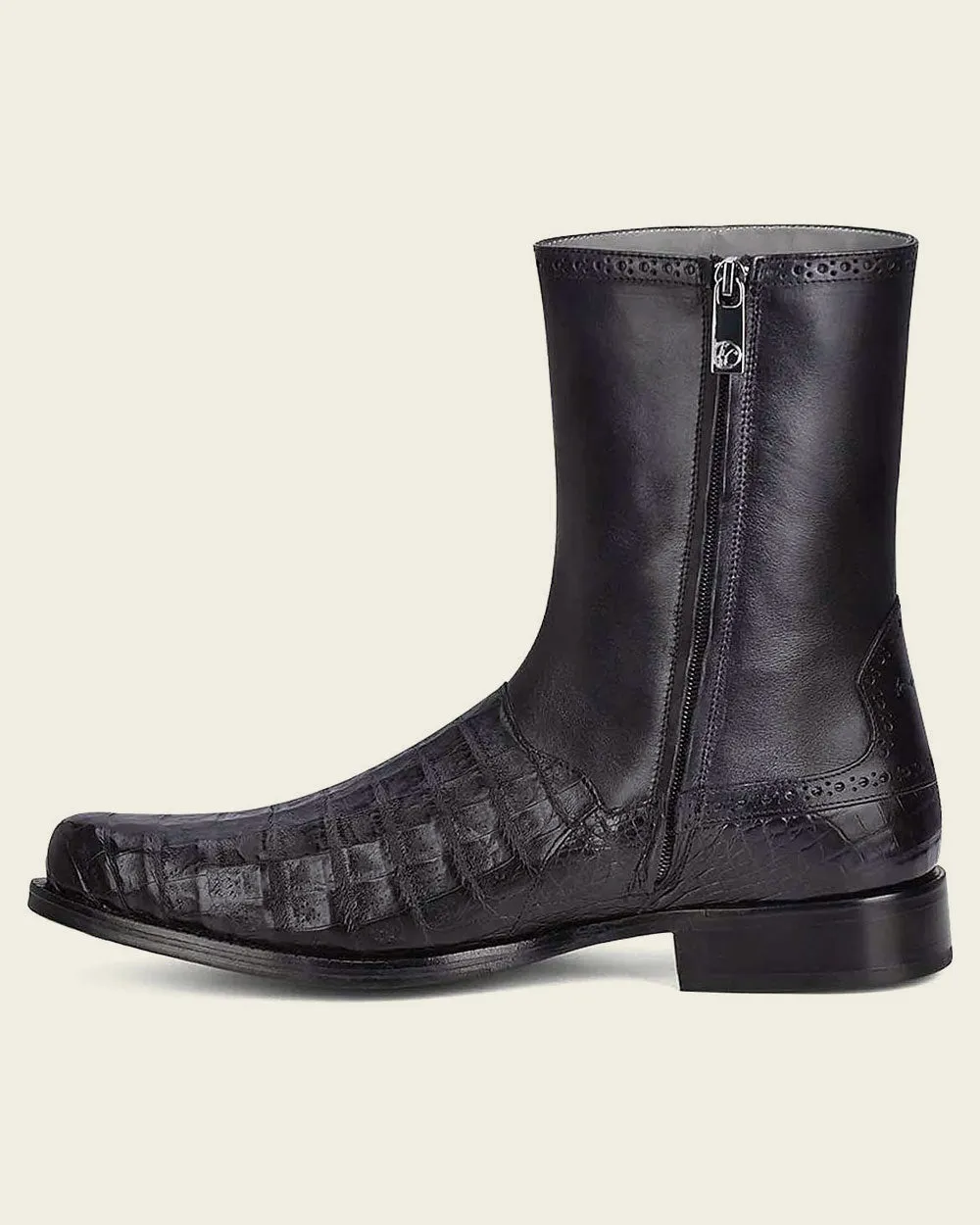 Dress black exotic boot