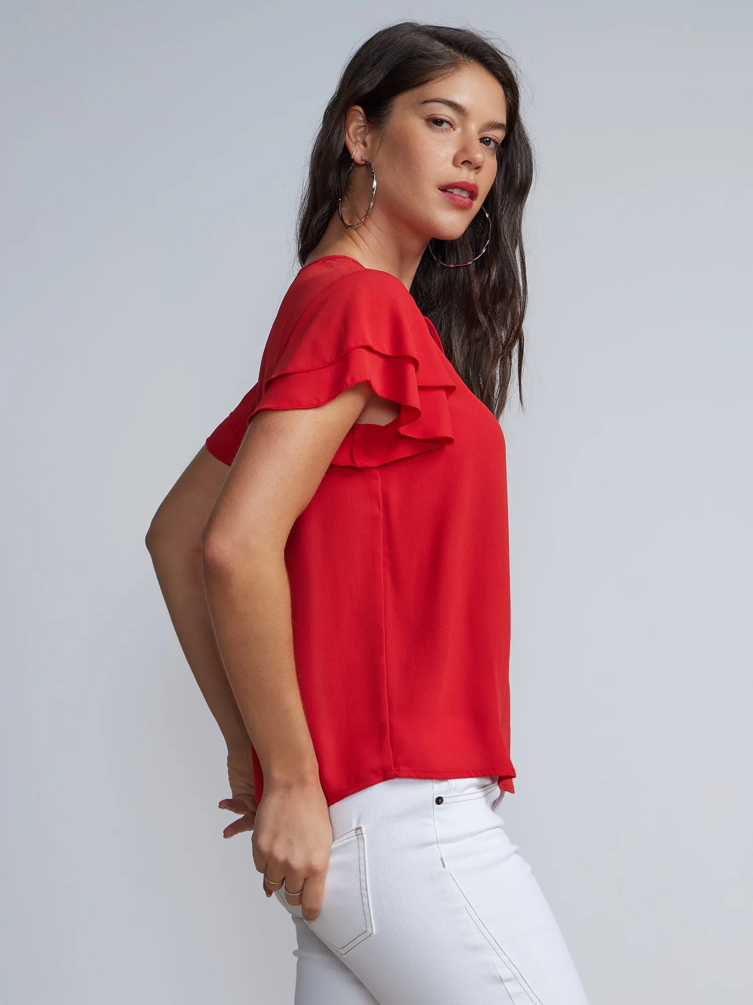 Flutter Sleeve Top