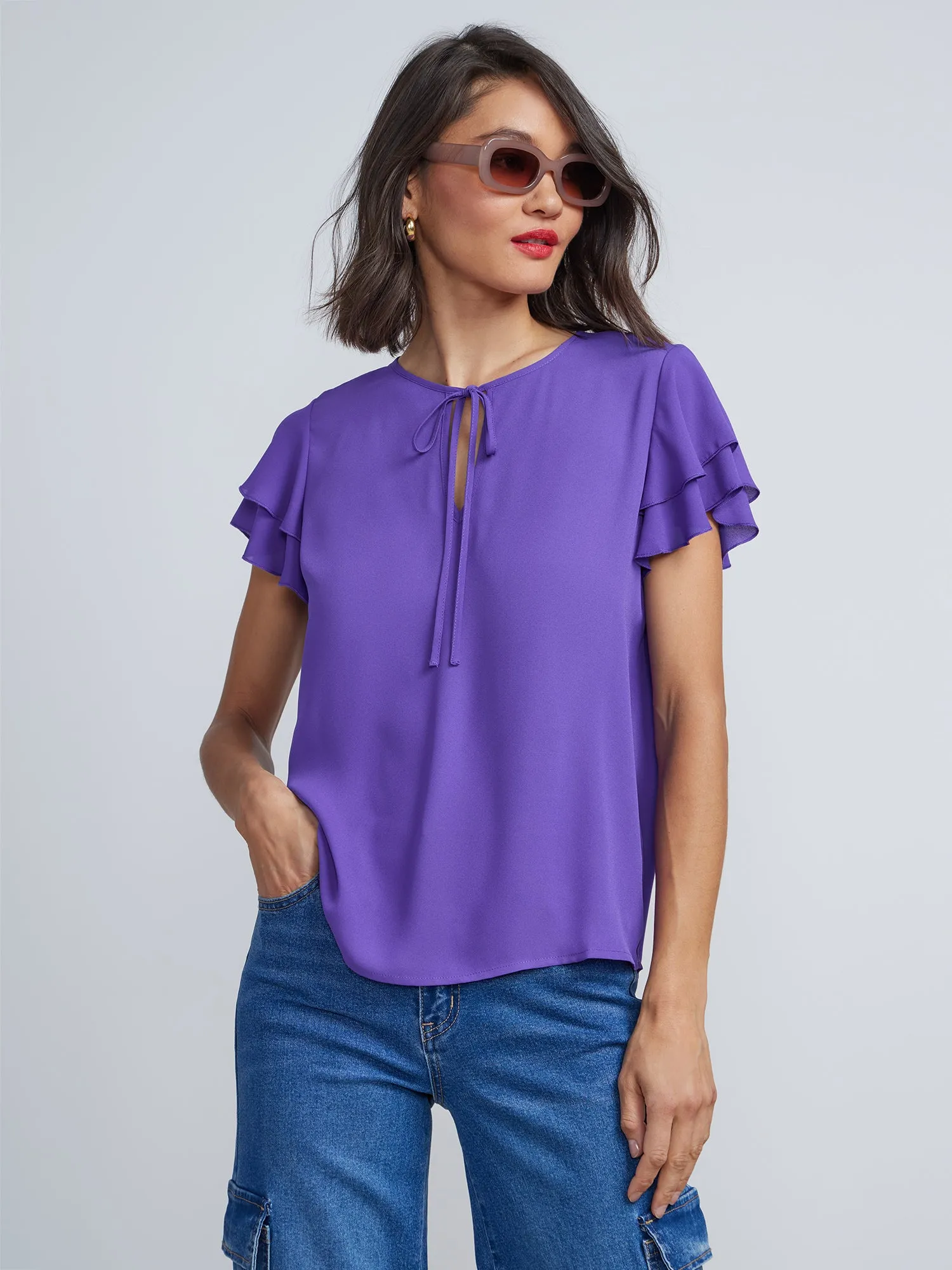 Flutter Sleeve Top