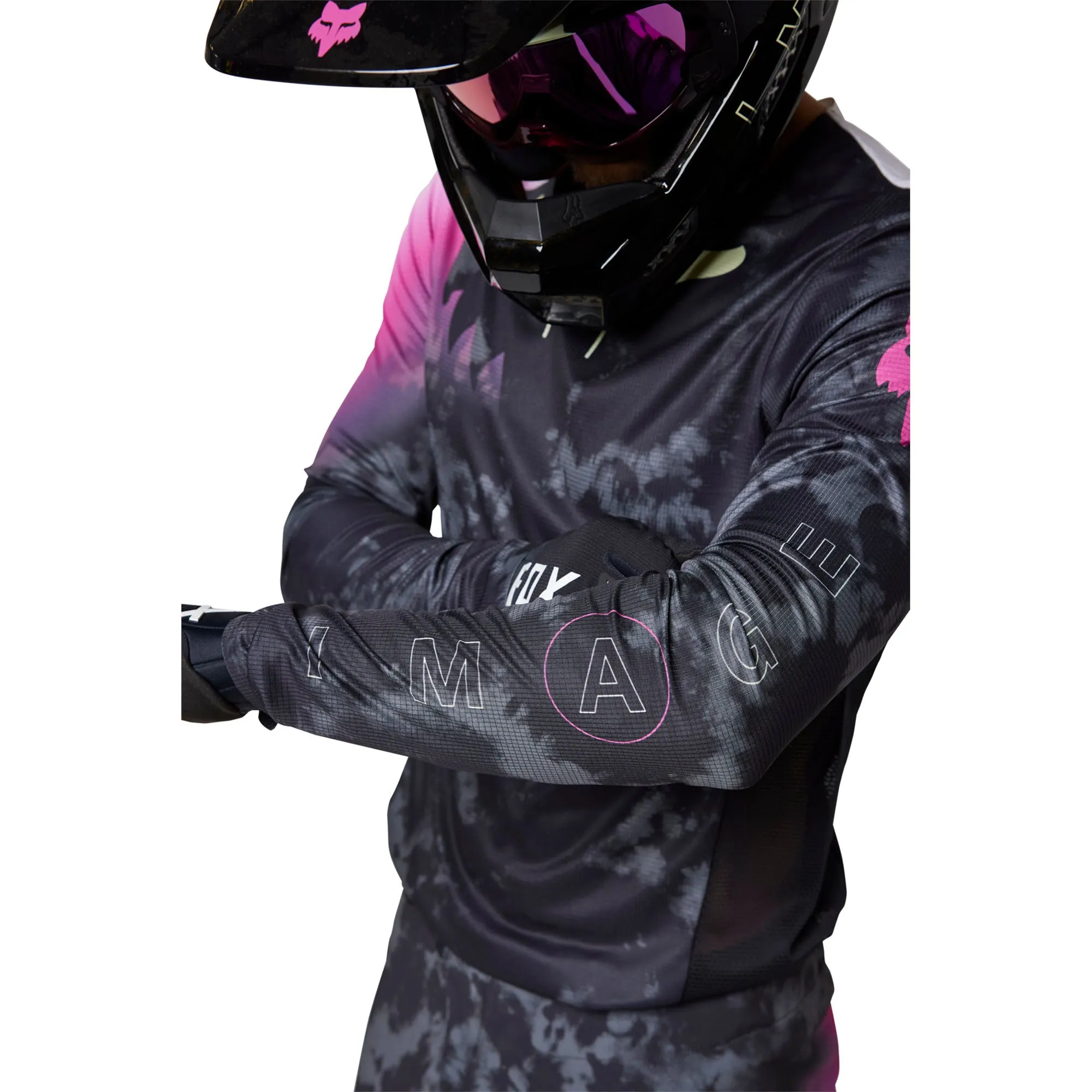 Fox Racing  Mens Flexair Detonate Motocross Jersey Black Offroad MotoX Active-Fit