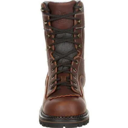 Georgia Men's AMP LT 9" Logger Comp Toe WP Work Boot -  Brown - GB00238