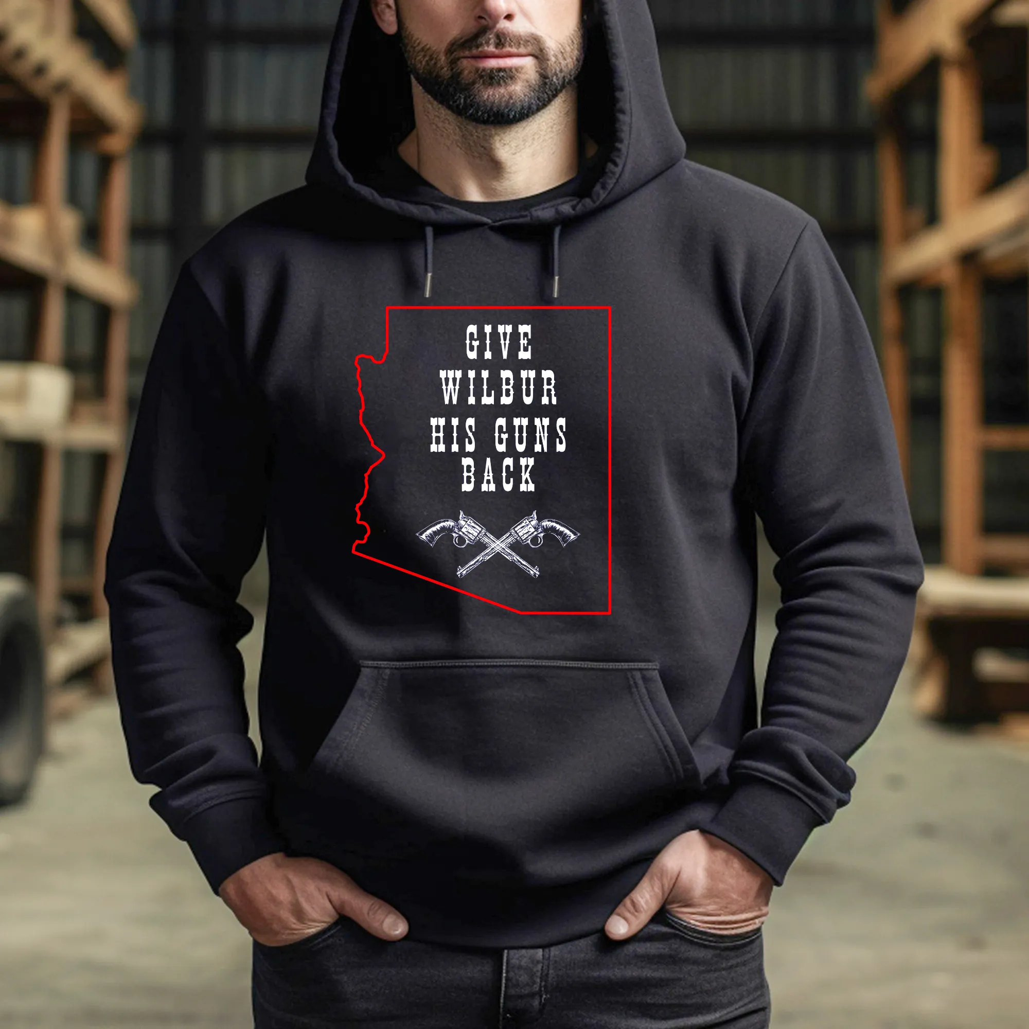 Give Wilbur His Guns Back; Cotton, Dri-Fit, and Hoodies