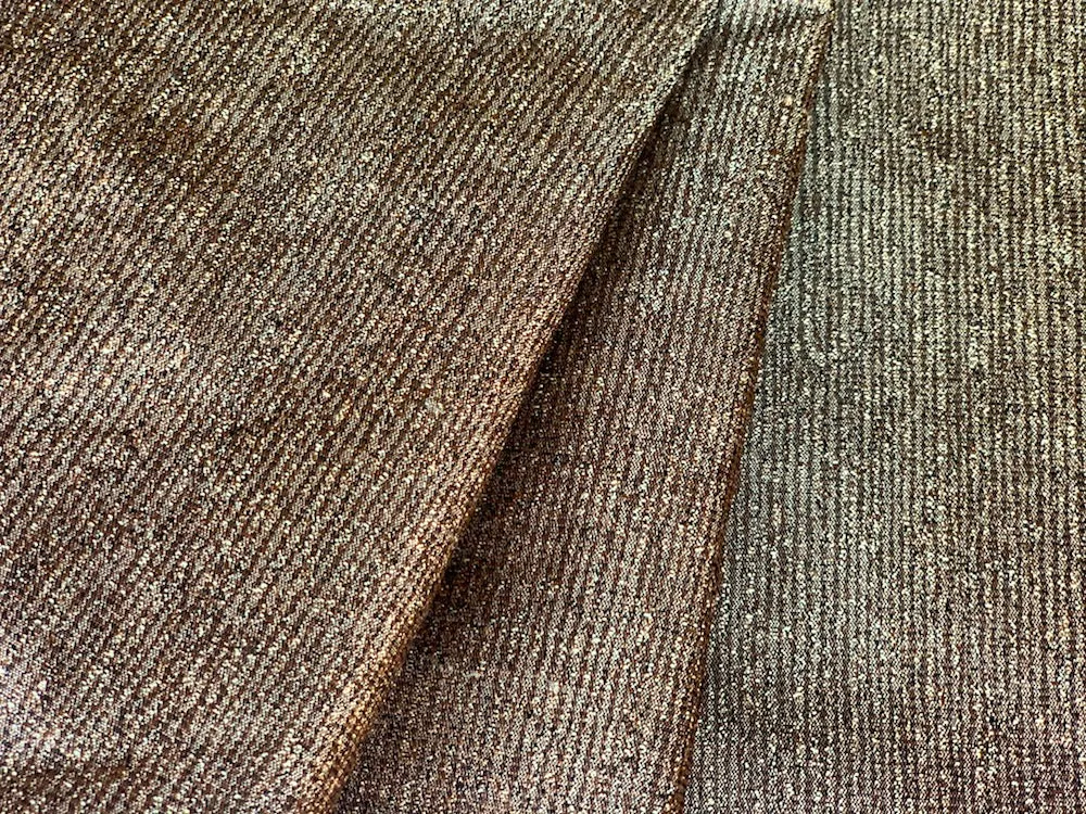 Golden Barley Crisp Silk Shantung Tweed