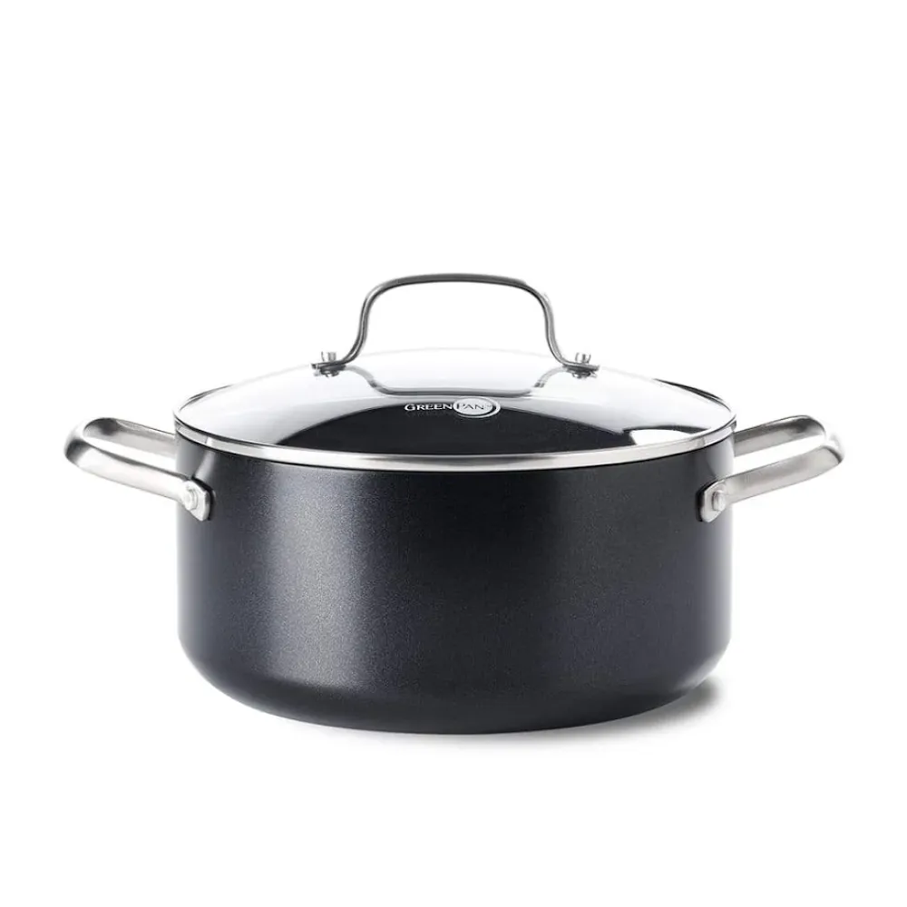 GreenPan Copenhagen 24cm Casserole, Black [PFAS FREE]