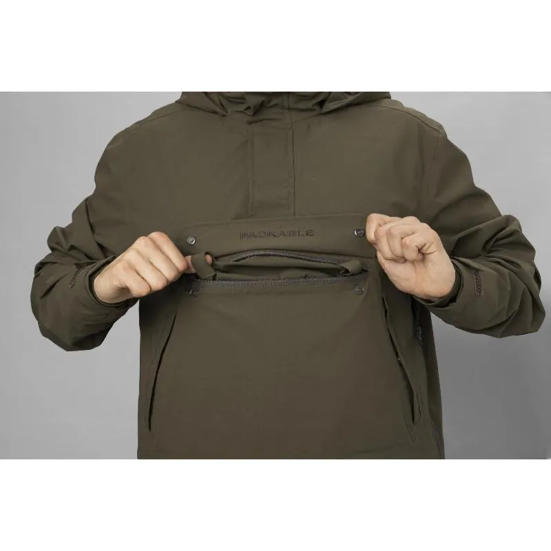 Harkila Orton Technical HWS Mens Packable Waterproof Smock - Willow Green