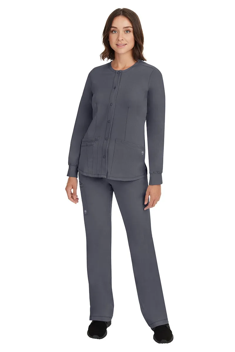 HH-Works Women's Megan Snap Front Scrub Jacket | Pewter