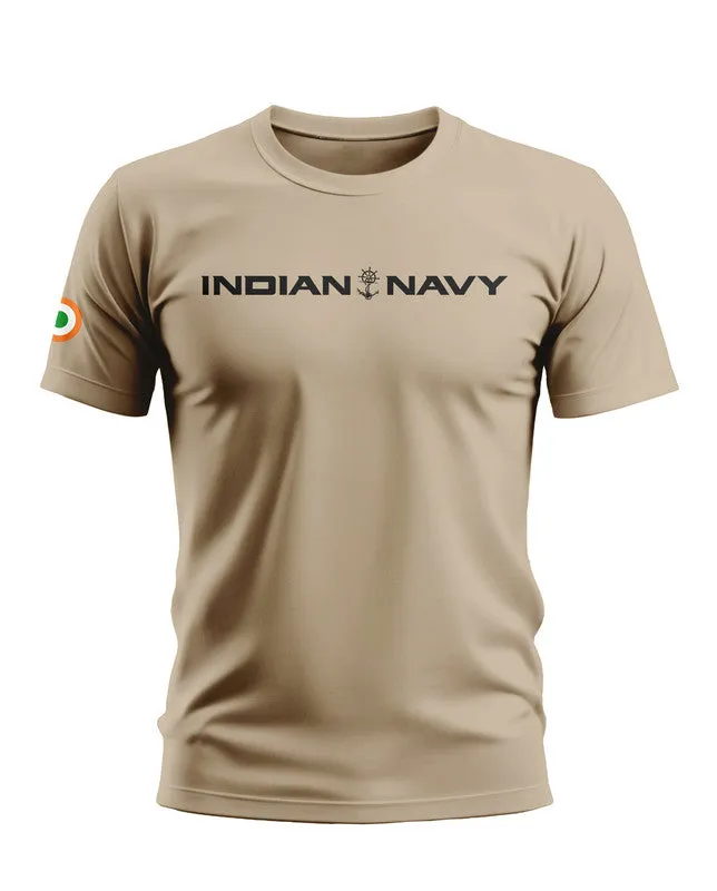 Indian Navy Anchor Soft Cotton T-shirt