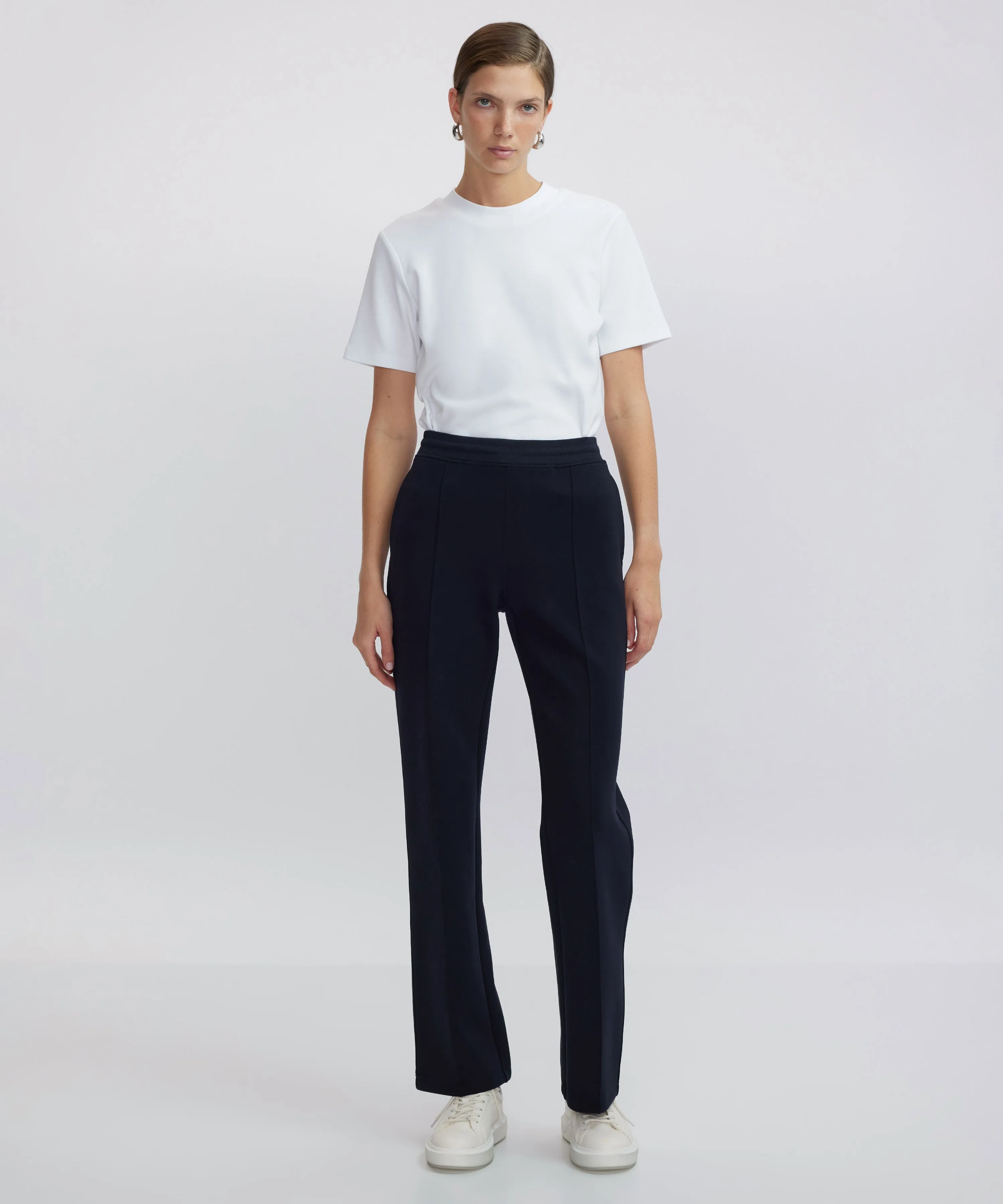 Ipekyol Elasticated Waist Solid Trousers Navy