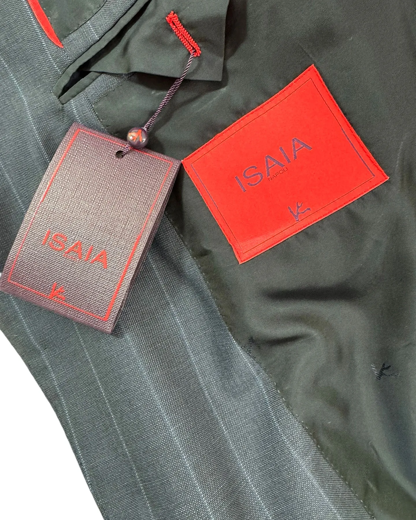 Isaia Suit Midnight Blue Pin Stripe EU 50/ US 40