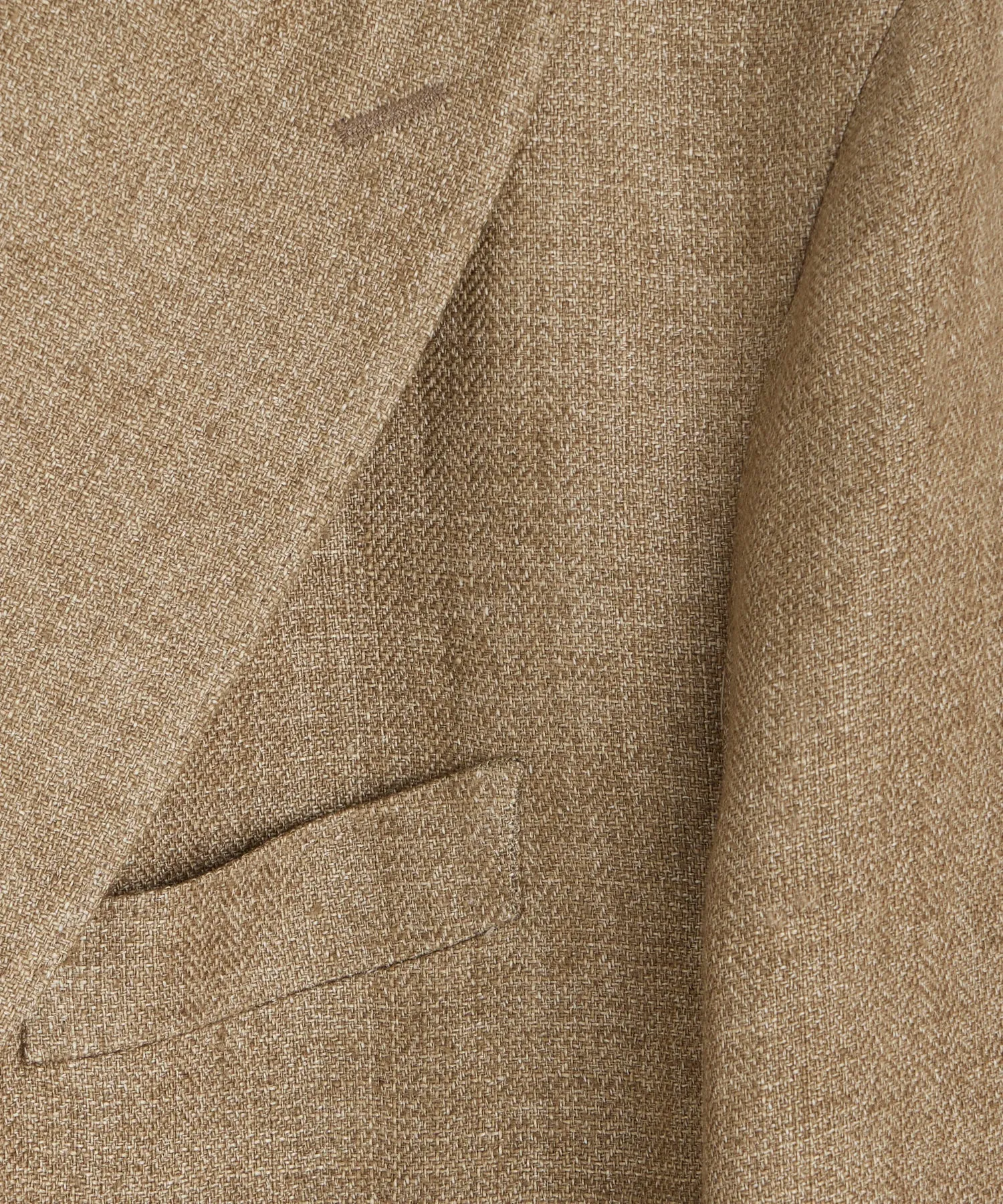 Italian Linen Double Breasted Jacket in Sand