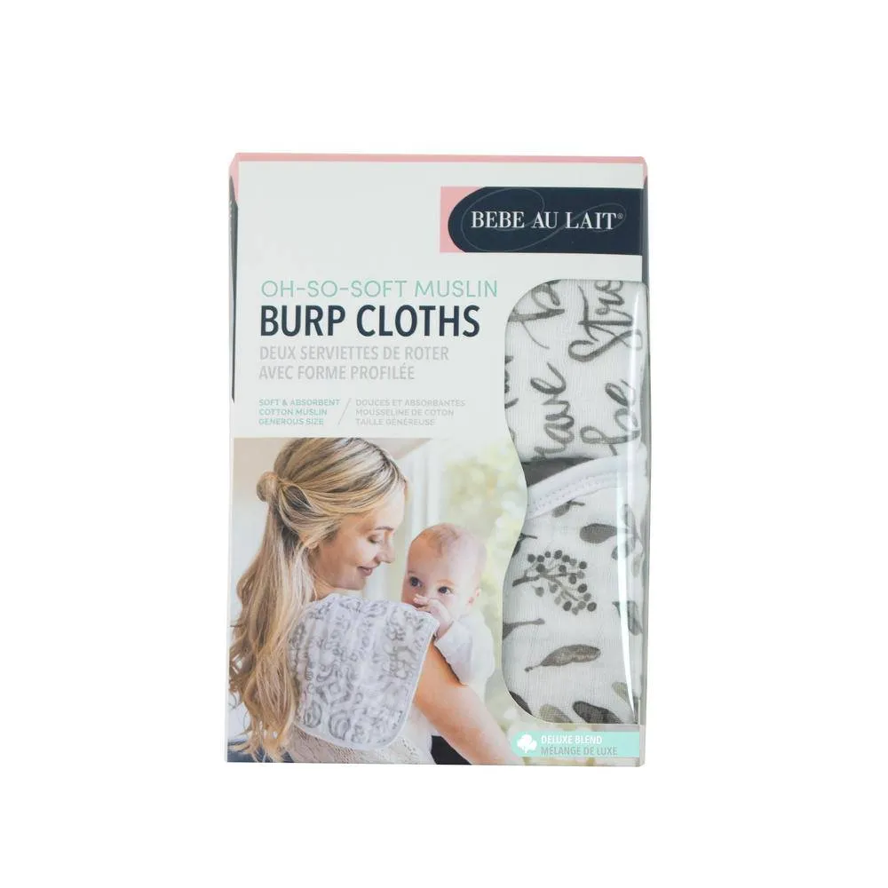 Just Be   Leaves Muslin Burp Cloths