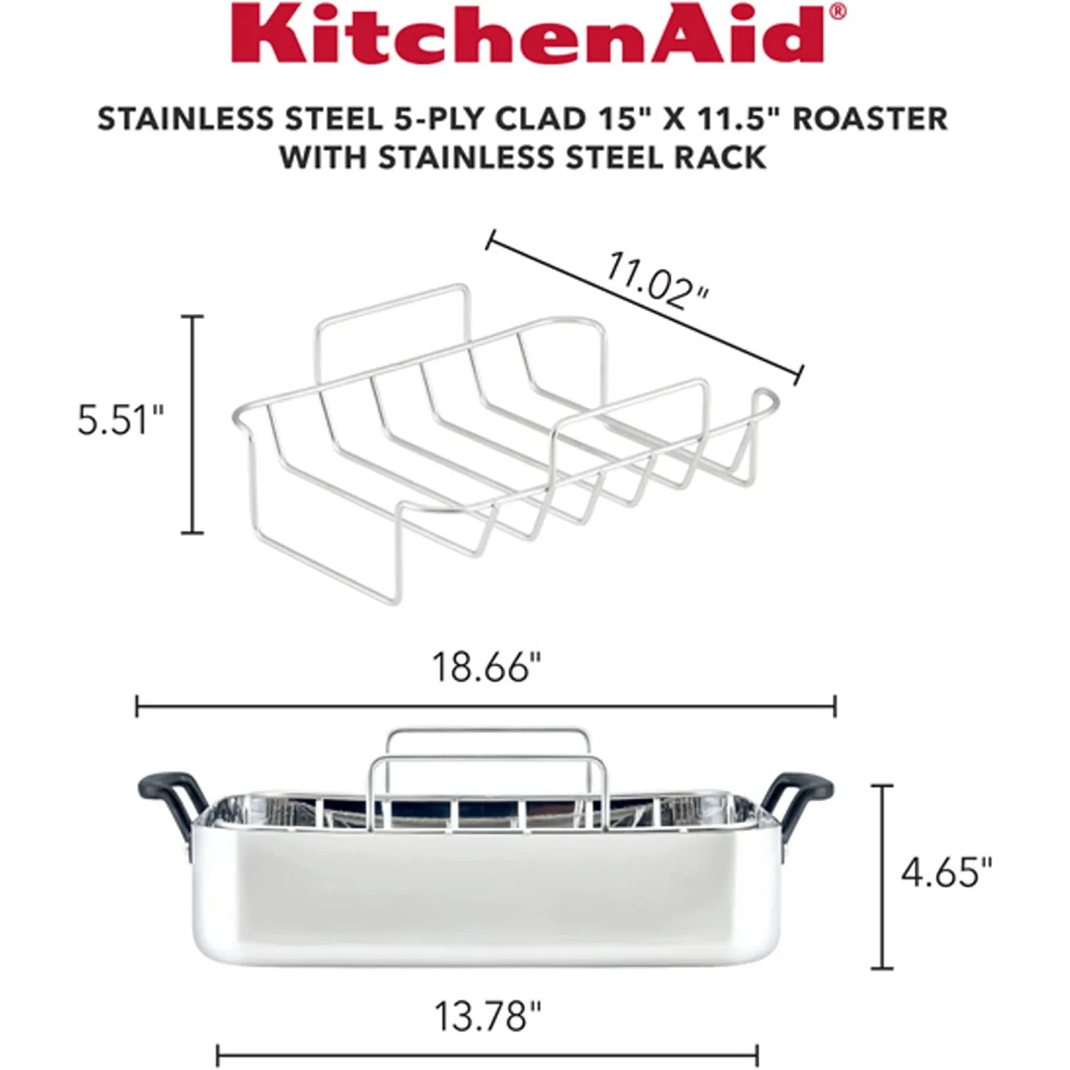 Kitchen Aid Roasting Pan 15x11”