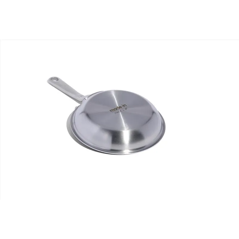 Made In Stainless Steel Fry Pan 12 in. Black/Silver