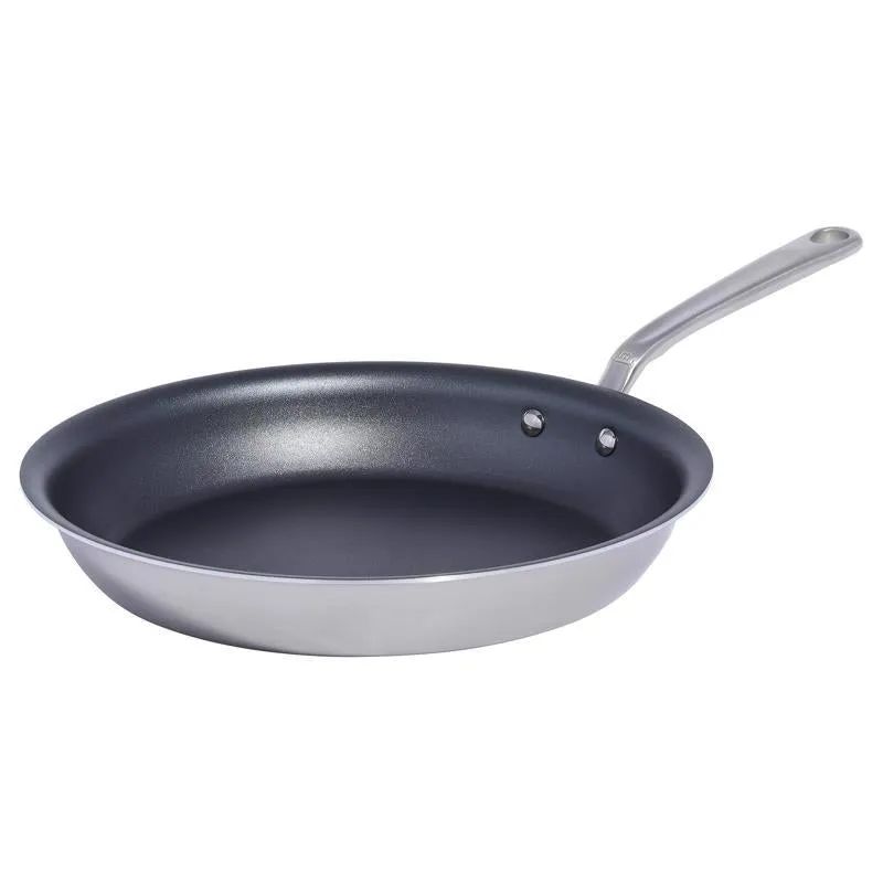 Made In Stainless Steel Fry Pan 12 in. Black/Silver