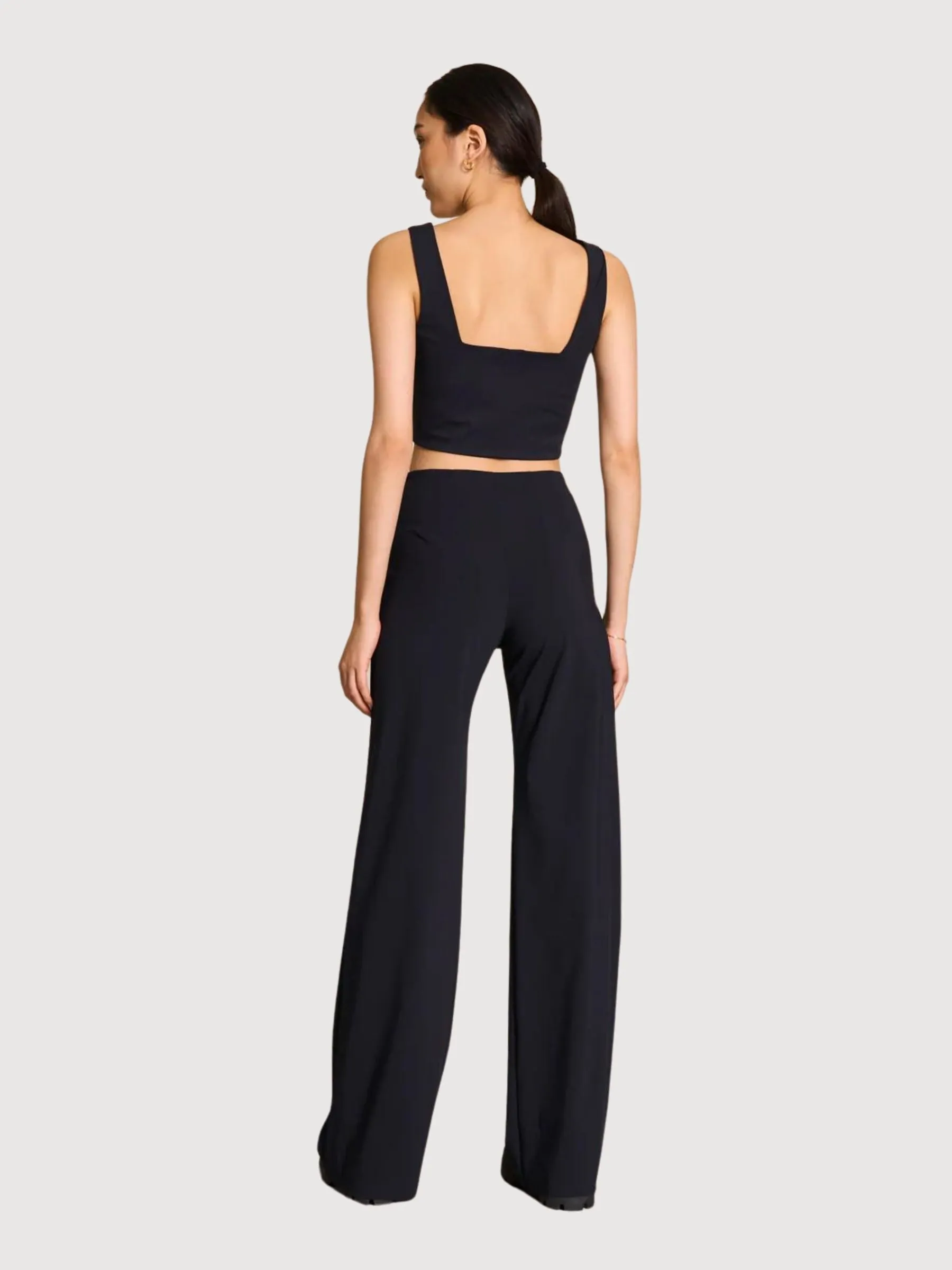 Marlene Black Woman Wide Trousers | Jan N June