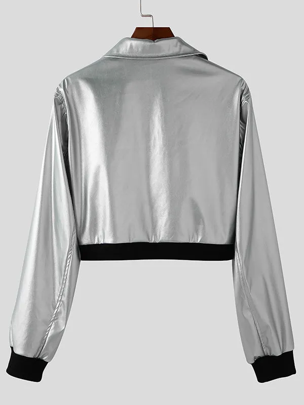 Mens Sparkling Cropped Long-Sleeve Jacket SKUK89251