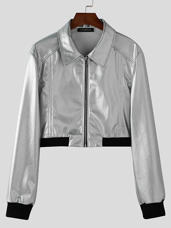 Mens Sparkling Cropped Long-Sleeve Jacket SKUK89251