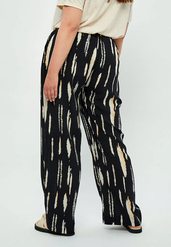 Nalia Elara Pants Curve - Warm Sand Print