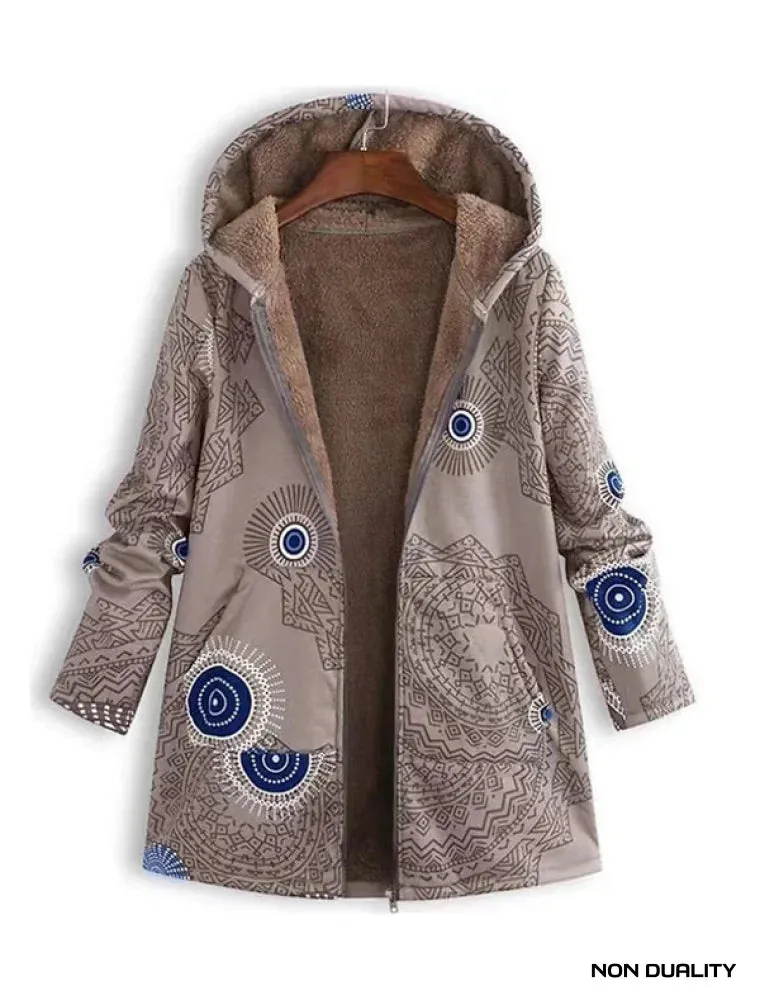 Non Duality | Boho Chic Hooded Fleece Coat